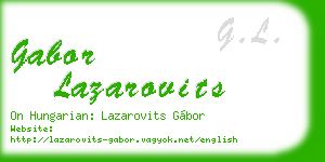 gabor lazarovits business card